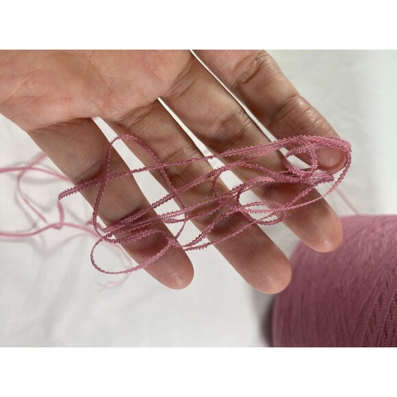 Cone Yarn Ribbon Tape Yarn Pink 680g #374 - Picture 4 of 6